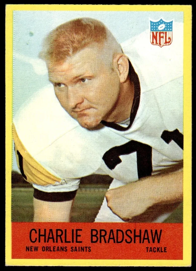 1967 Philadelphia Football Charlie Bradshaw #122 PSA 8