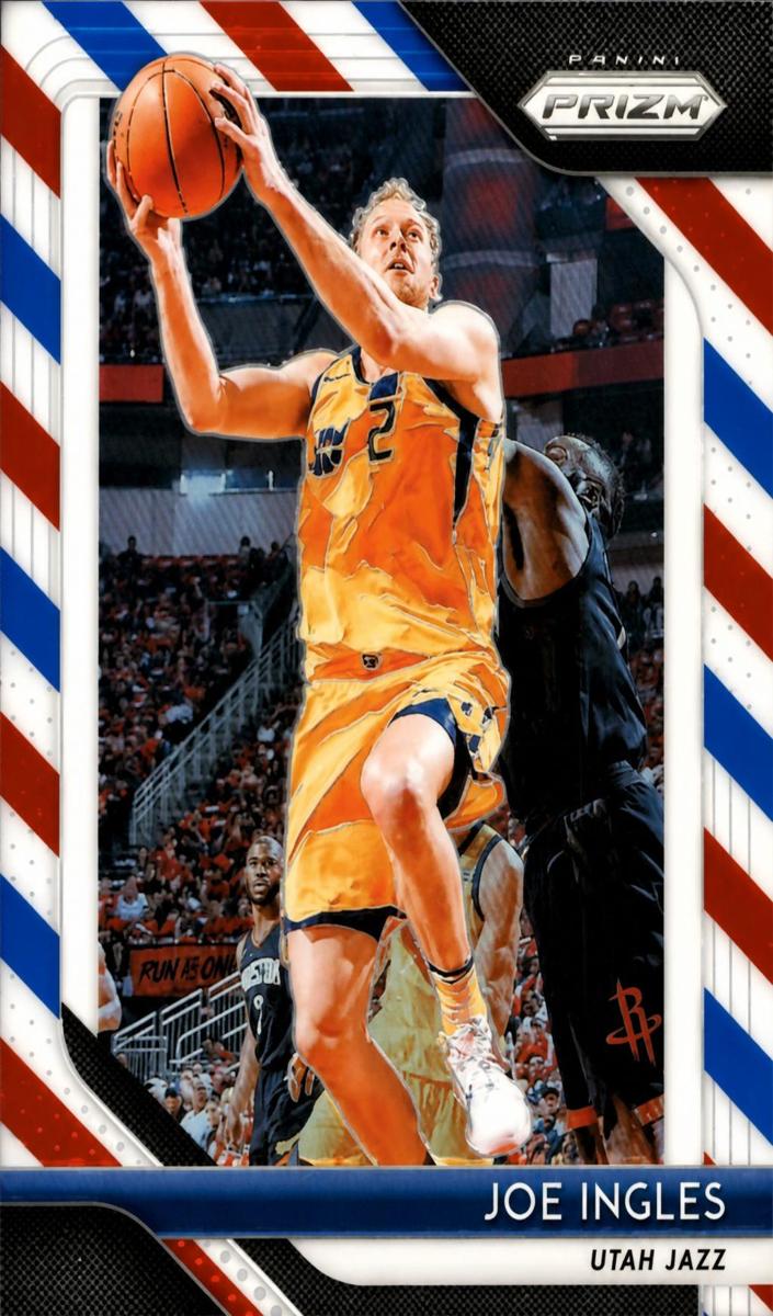 2018 Panini Prizm Basketball Prizms Red White Blue Joe Ingles #153