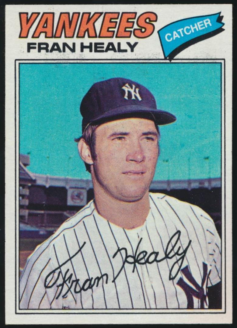 1977 Topps Burger King New York Yankees Baseball Fran Healy #3