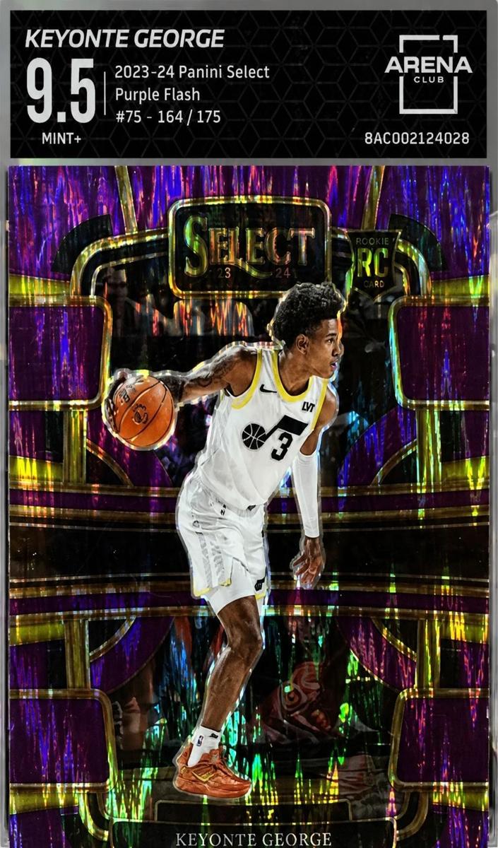 2023 Panini Select Basketball Purple Flash Keyonte George #75 PSA 9