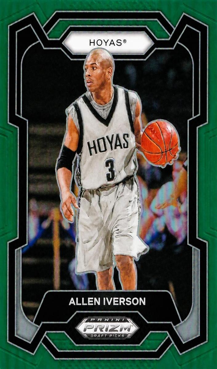 2024 Panini Prizm Draft Picks Basketball Green Allen Iverson #33 PSA 10