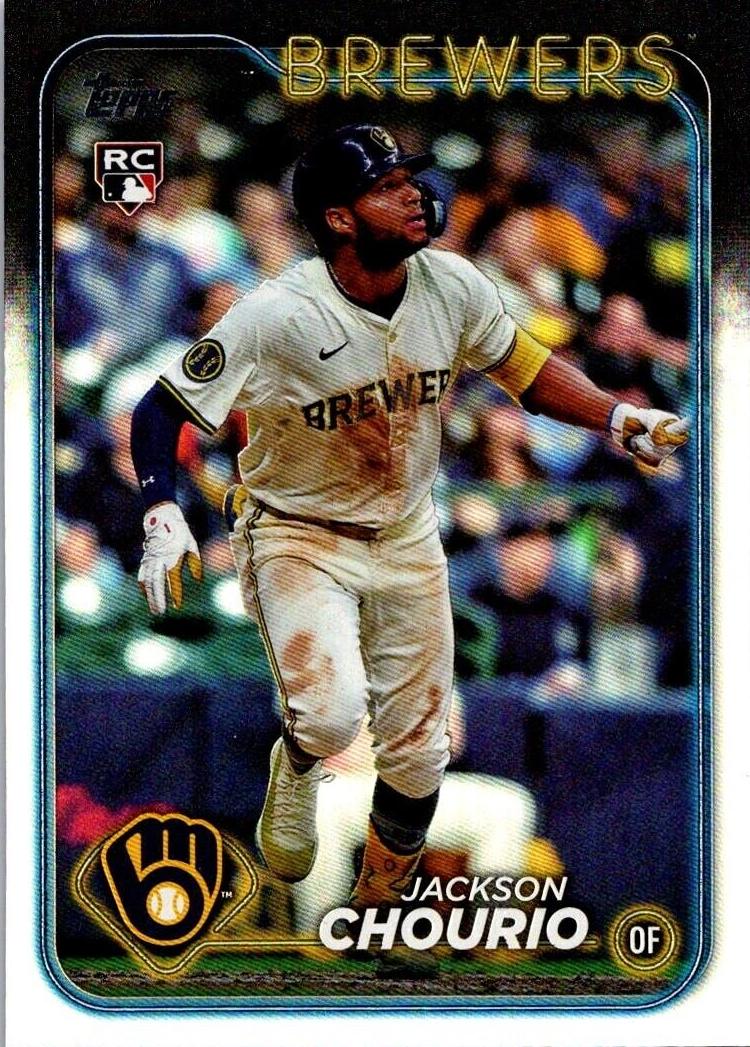2024 Topps Update Baseball Silver Crackle Foilboard Jackson Chourio #US240