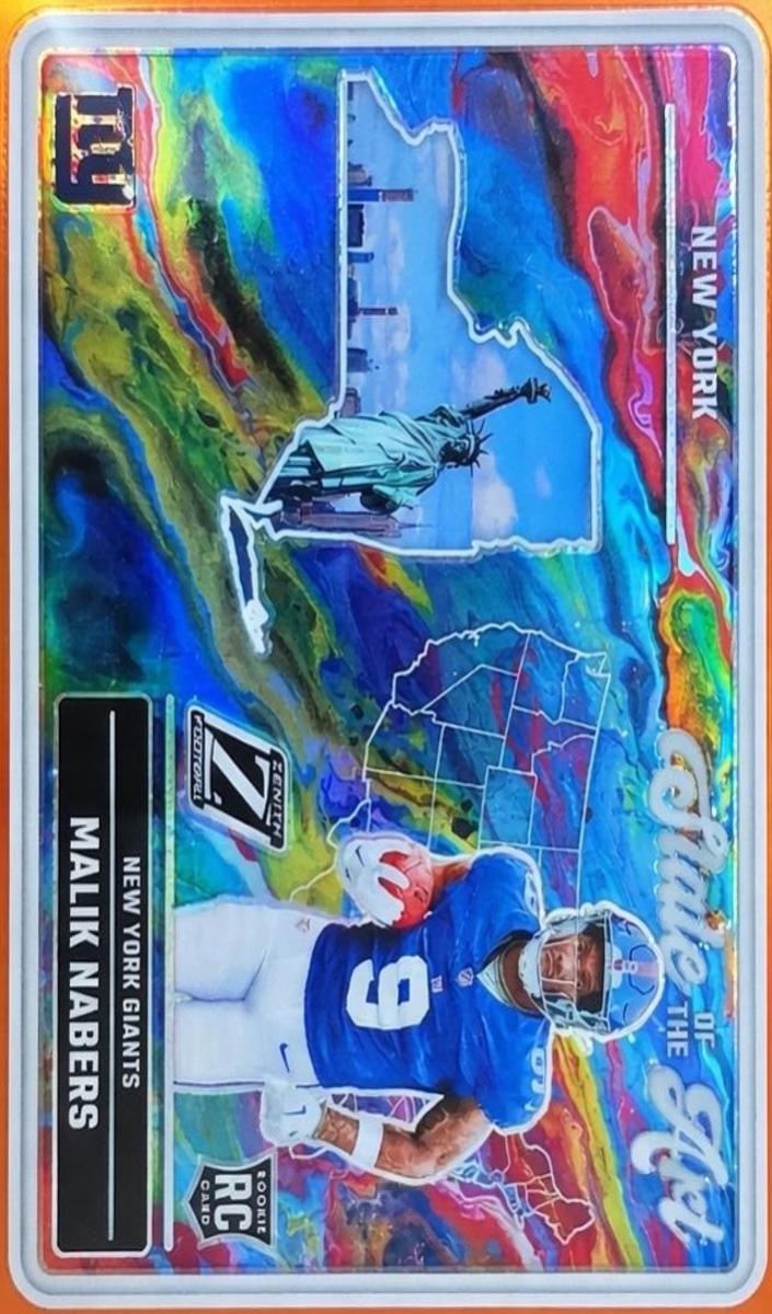 2024 Panini Zenith Football Orange Malik Nabers #23 PSA 10