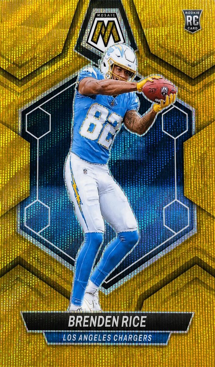 2024 Panini Mosaic Football Gold Wave Brenden Rice #399