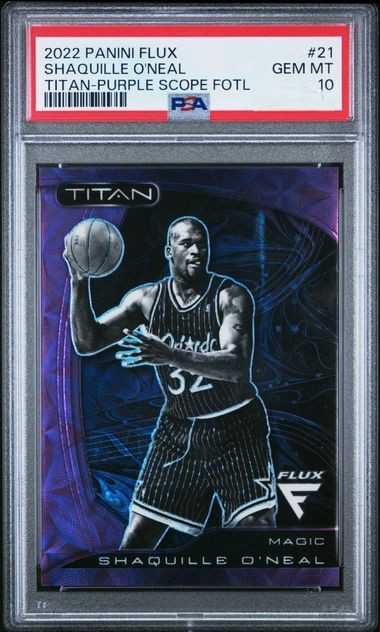 2022 Panini Flux Basketball Purple Scope Shaquille O'Neal #21