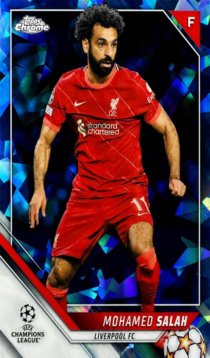 2021 Topps Chrome Sapphire UEFA Champions League Soccer Mohamed Salah #21 PSA 9