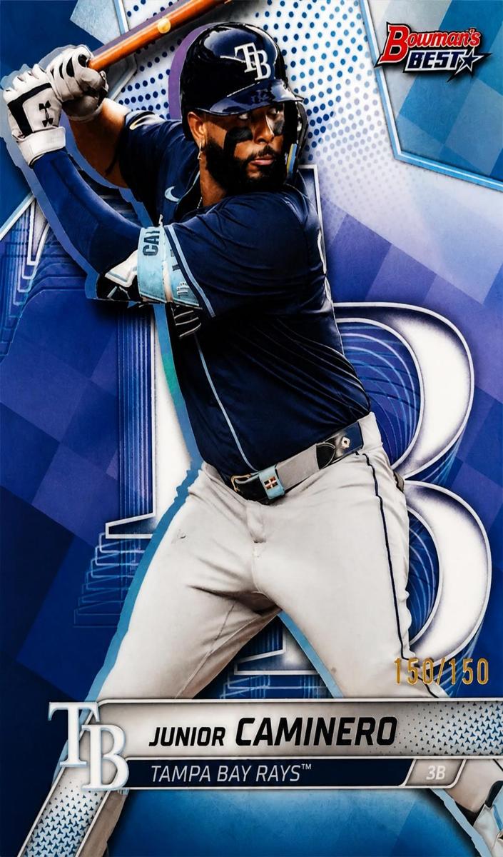 2025 Bowman's Best Baseball Blue Refractor Junior Caminero #53