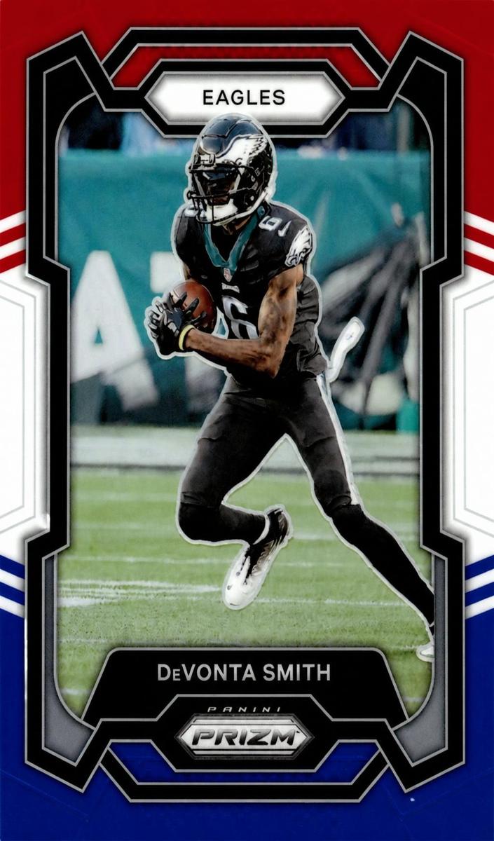 2023 Panini Prizm Football Red White Blue DeVonta Smith #240