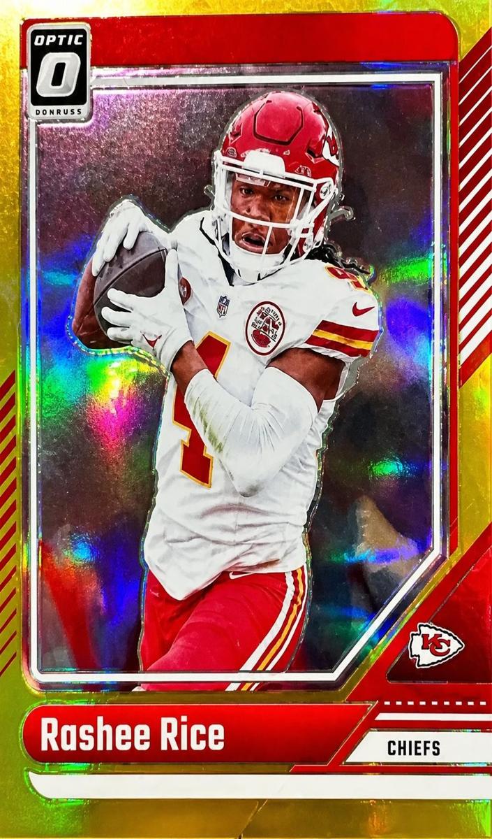 2024 Donruss Optic Football Gold Rashee Rice #97 PSA 8