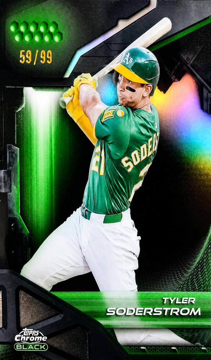 2026 Topps Chrome Black Baseball Green Refractor Tyler Soderstrom #157