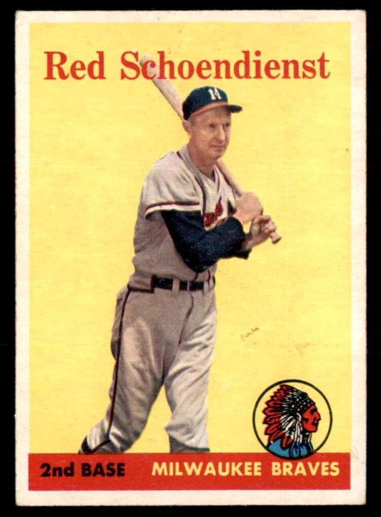 1958 Topps Baseball Red Schoendienst #190
