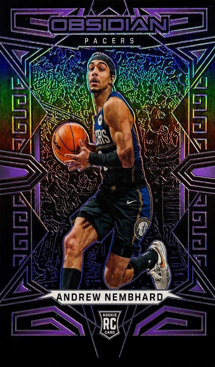 2022 Panini Obsidian Basketball Electric Etch Purple Andrew Nembhard #185