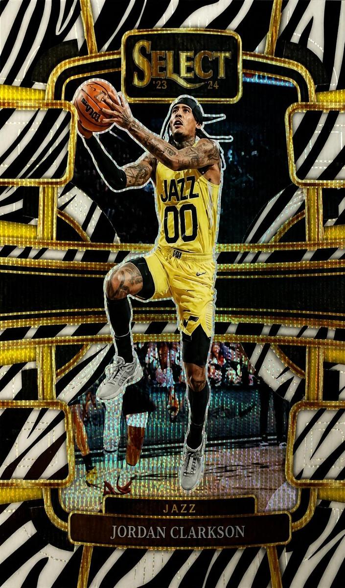 2023 Panini Select Basketball Zebra Jordan Clarkson #33 PSA 10