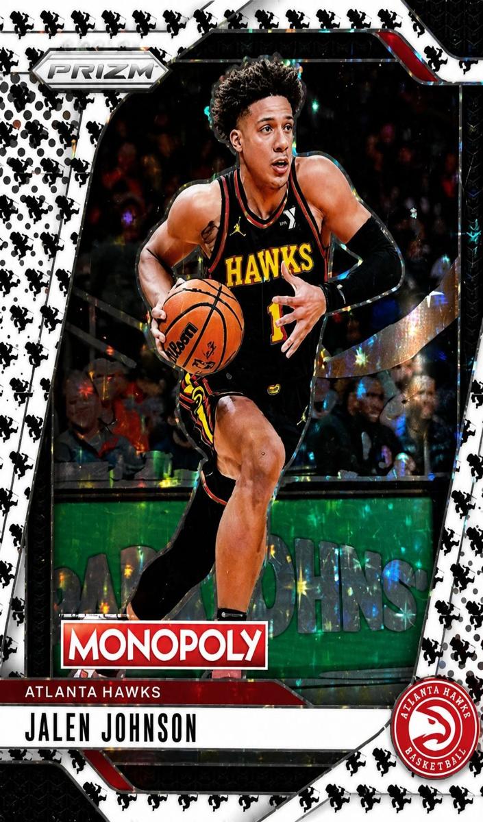 2024 Panini Prizm Monopoly Basketball Monopoly Man Black and White Jalen Johnson #26