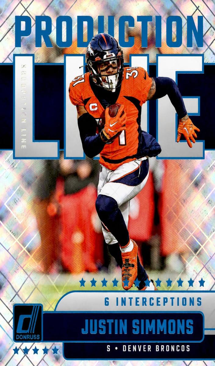 2023 Panini Donruss Football Cosmic Justin Simmons #PDL-20