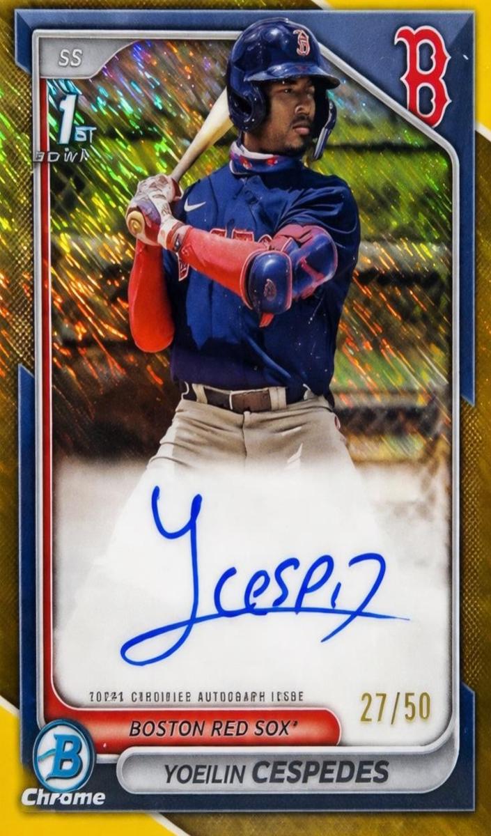 2024 Bowman Chrome Prospects Baseball Gold Shimmer Yoeilin Cespedes #CPA-YCE