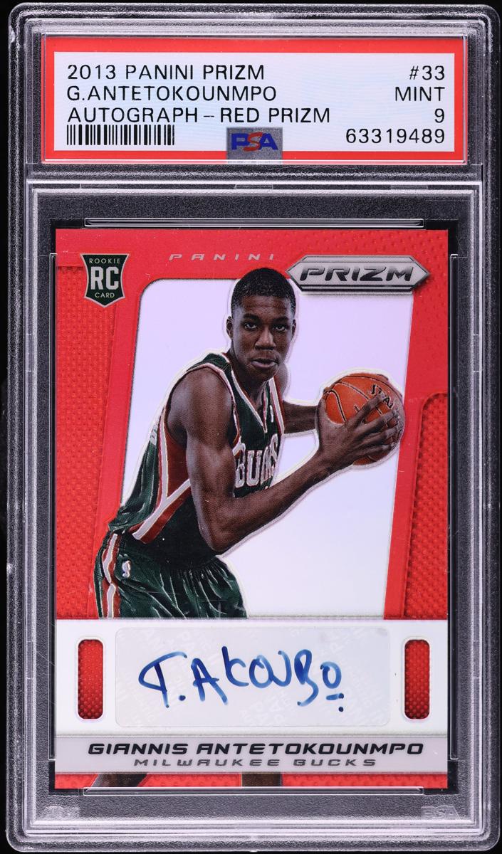 2013 Panini Prizm Basketball Red Giannis Antetokounmpo #33 BGS 9