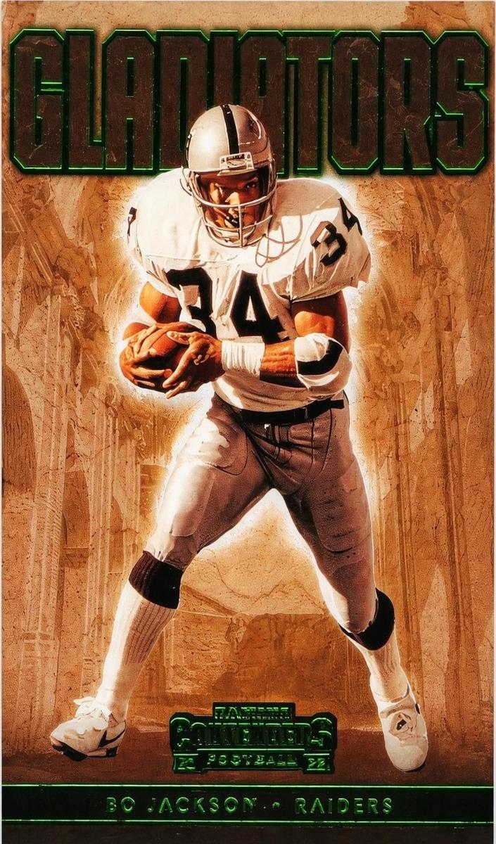 2022 Panini Contenders Football Emerald Bo Jackson #GLD-BJA PSA 8