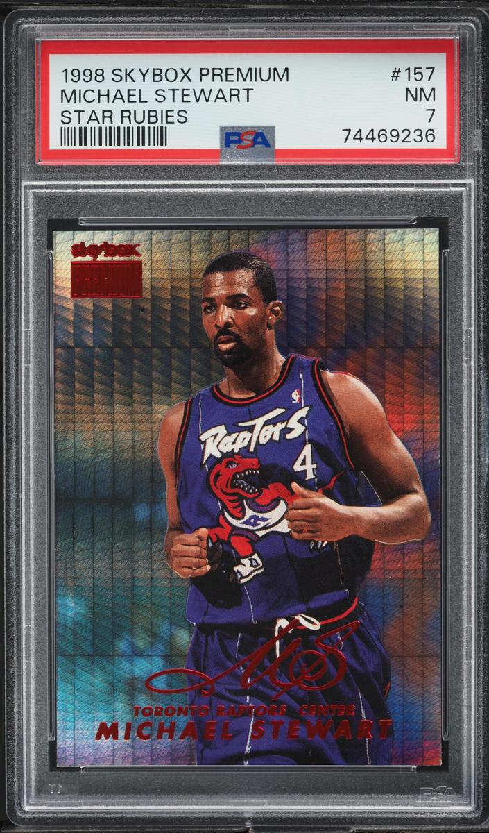 1998 Skybox Premium Basketball Star Rubies Michael Stewart #157 PSA 6