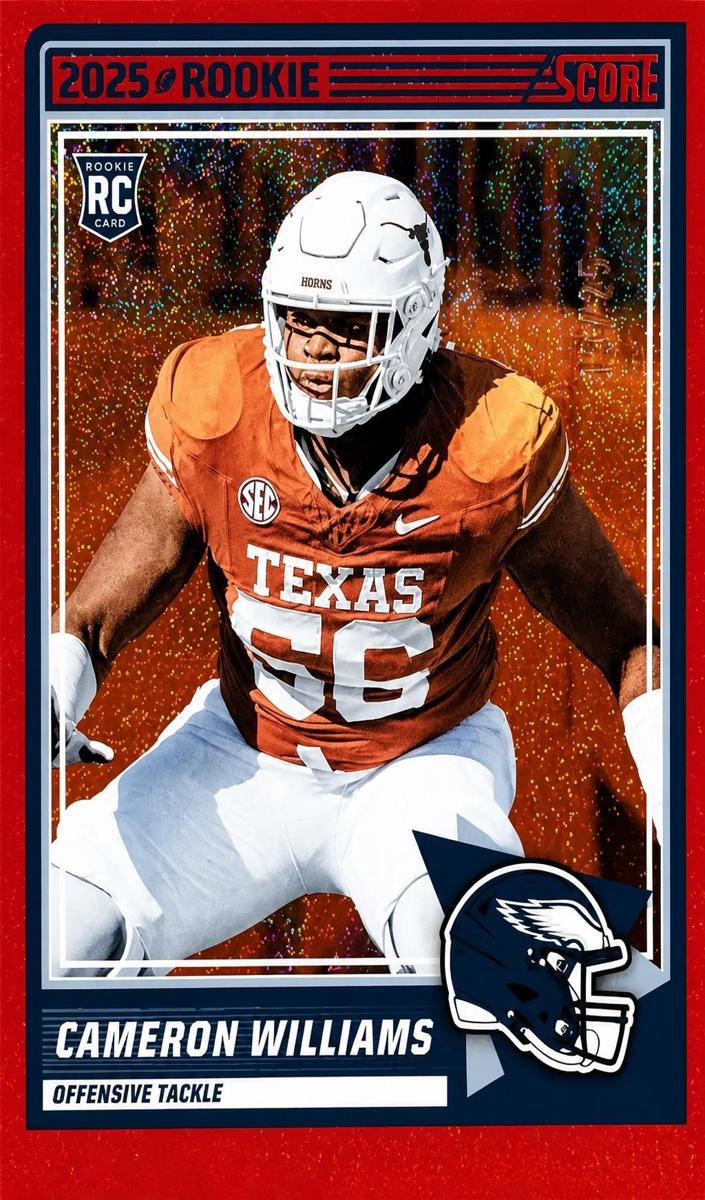 2025 Panini Score Football Dots Red Cameron Williams #66