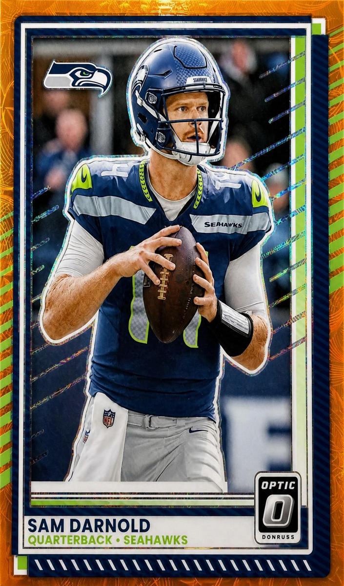 2025 Donruss Optic Football Orange Scope Sam Darnold #186