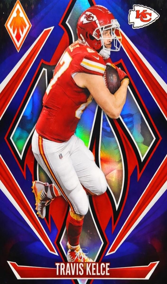 2024 Panini Phoenix Football Blue Fade Travis Kelce #134 PSA 9