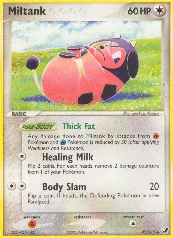2005 Pokemon EX Unseen Forces Miltank #42 PSA 8