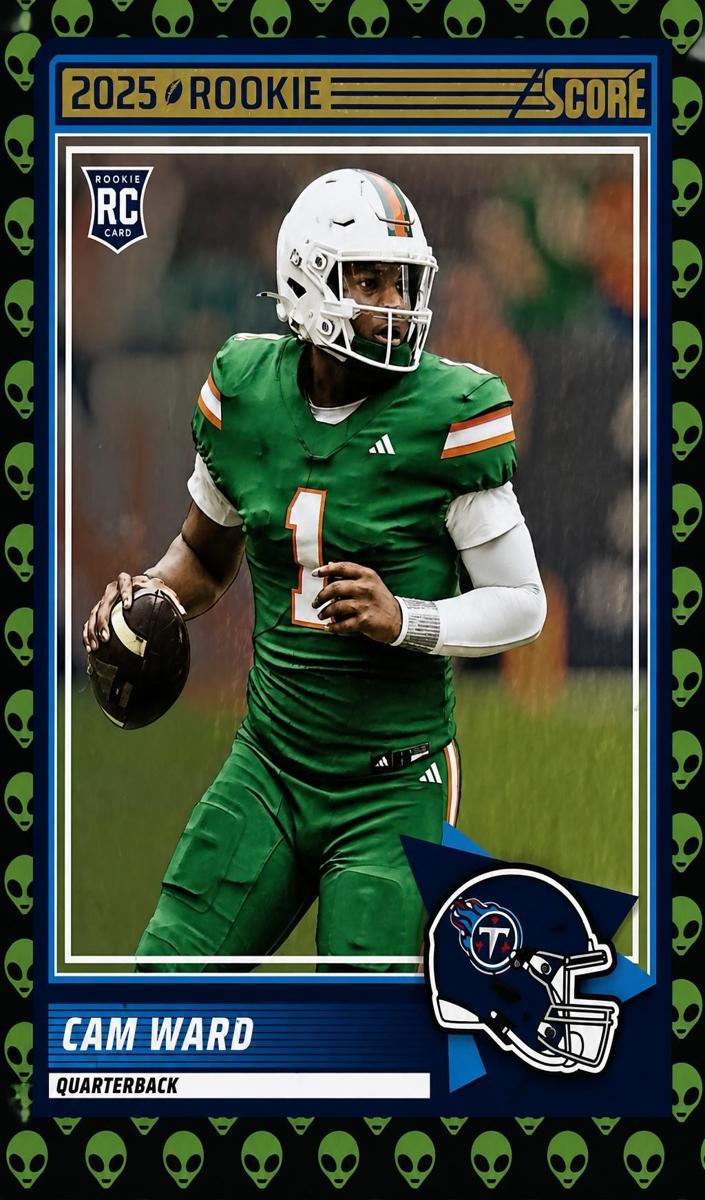 2025 Panini Score Football Extraterrestrial Cam Ward #13