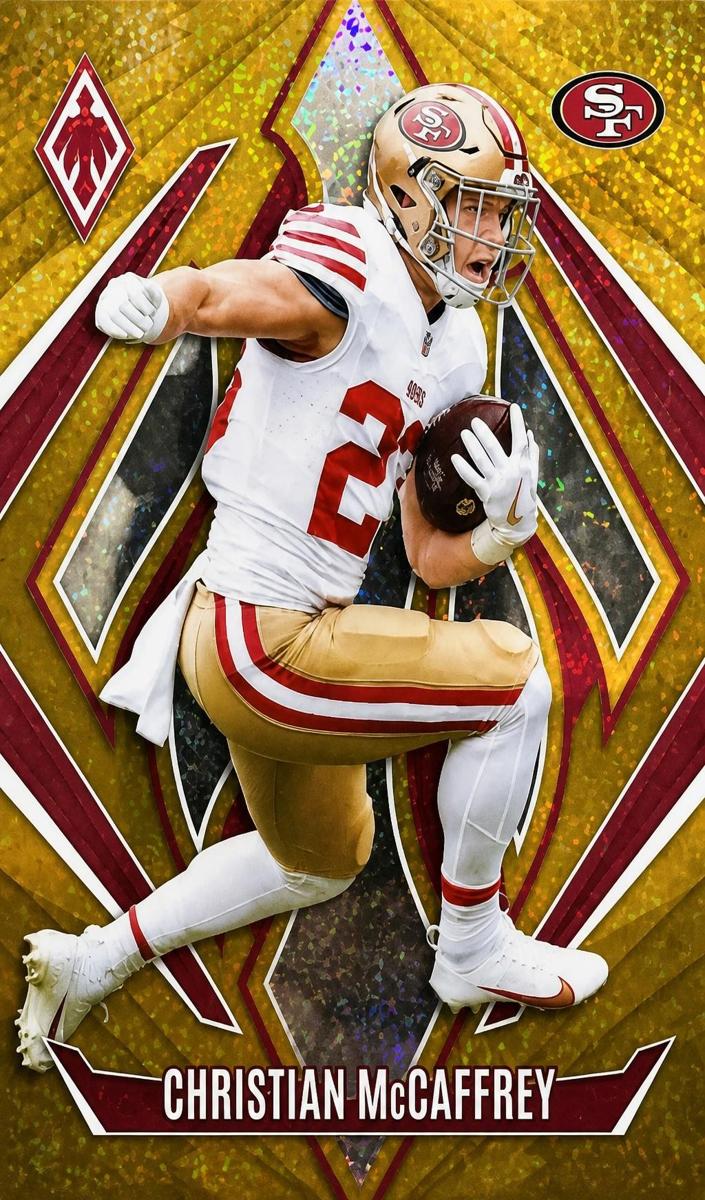 2024 Panini Phoenix Football International Gold Christian McCaffrey #26
