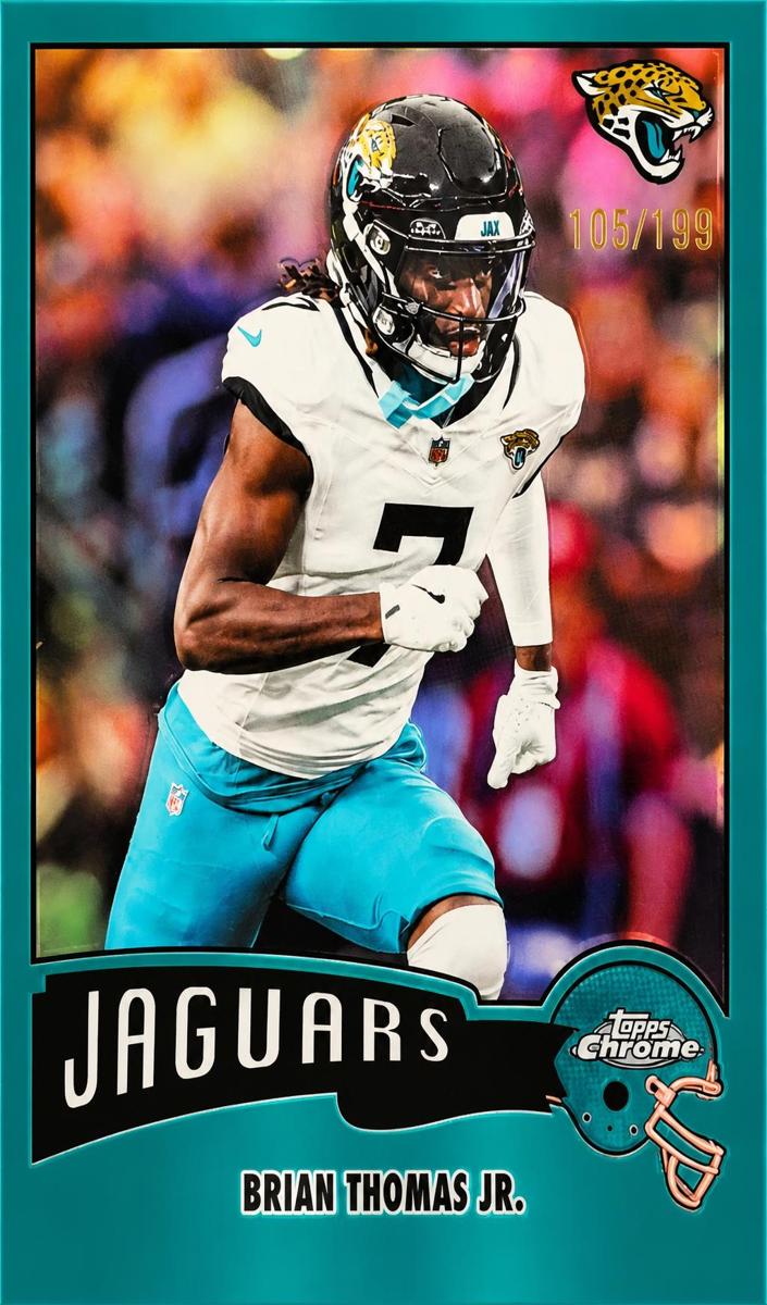2025 Topps Chrome Football Aqua Refractor Brian Thomas Jr. #1975-16