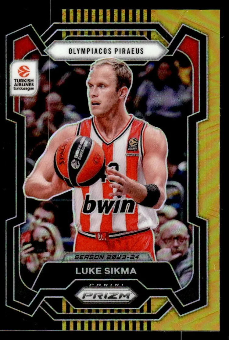 2023 Panini Prizm Turkish Airlines EuroLeague Basketball Black Gold Luke Sikma #111