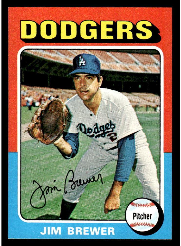 1975 Topps Baseball Jim Brewer #163 PSA 7.5