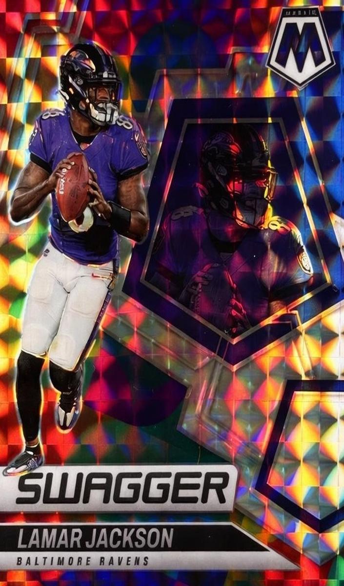 2022 Panini Mosaic Football Mosaic Lamar Jackson #SW-5 PSA 8.5
