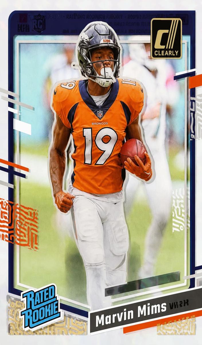 2023 Panini Clearly Donruss Football Holo Mosaic Marvin Mims #74