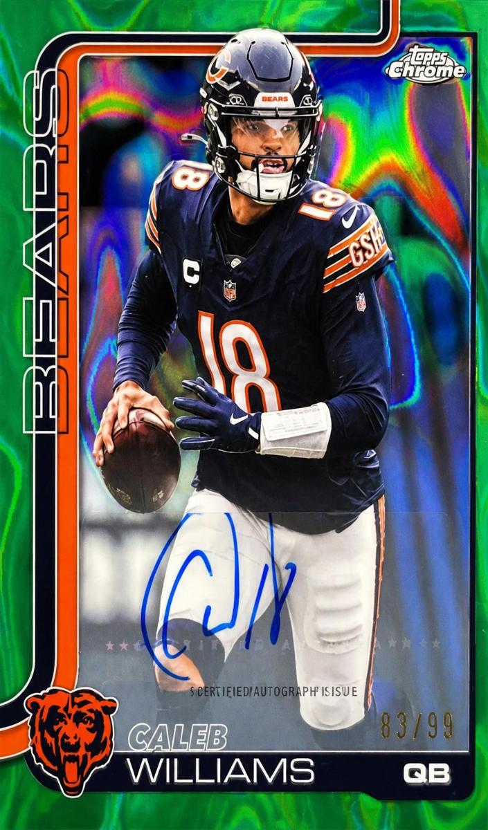 2025 Topps Chrome Football Green Lava Refractor Caleb Williams #BA-CW