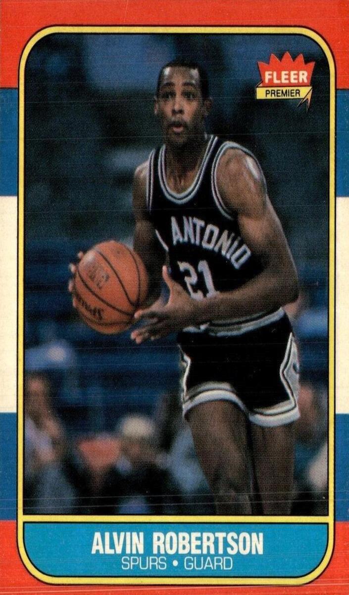 1986 Fleer Basketball Alvin Robertson #92 RAW Ungraded