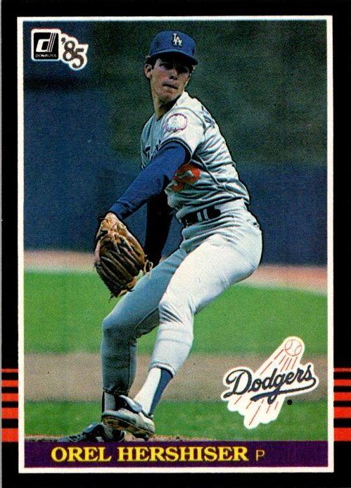 1985 Donruss Baseball Orel Hershiser #581 PSA 9