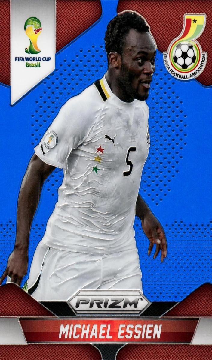 2014 Panini Prizm World Cup Soccer Blue Michael Essien #95 PSA 9