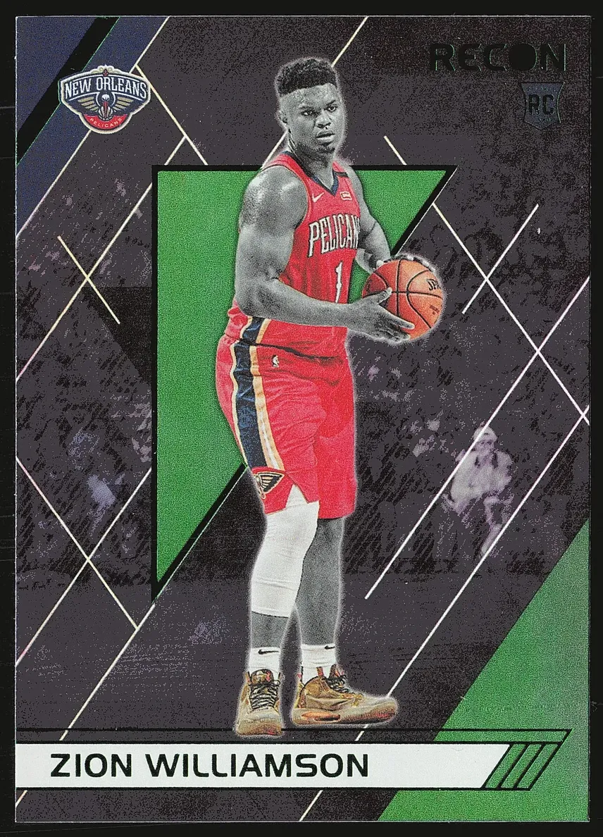 2019 Panini Chronicles Basketball Green Zion Williamson #292