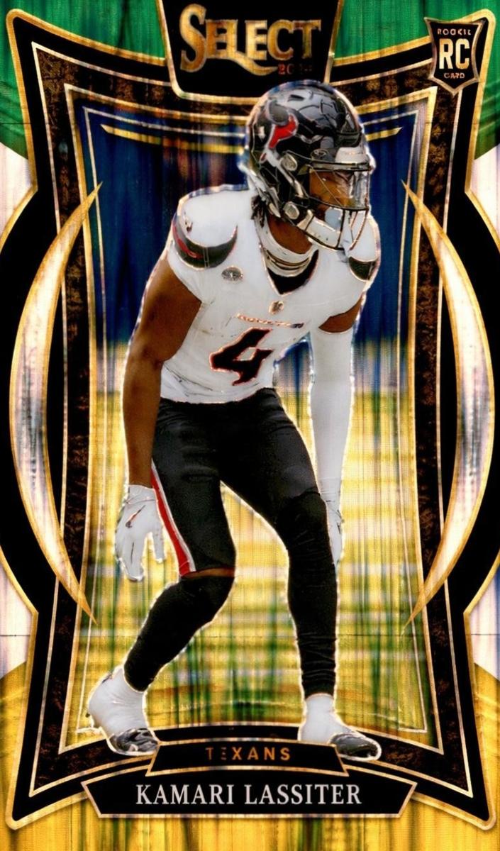 2024 Panini Select Football Green and Yellow Shock Kamari Lassiter #77