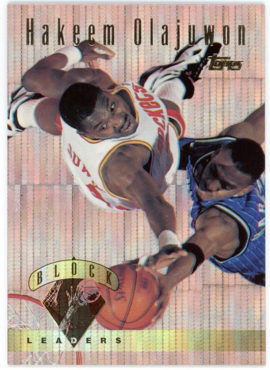 1995 Topps Basketball Power Boosters Hakeem Olajuwon #27 PSA 9