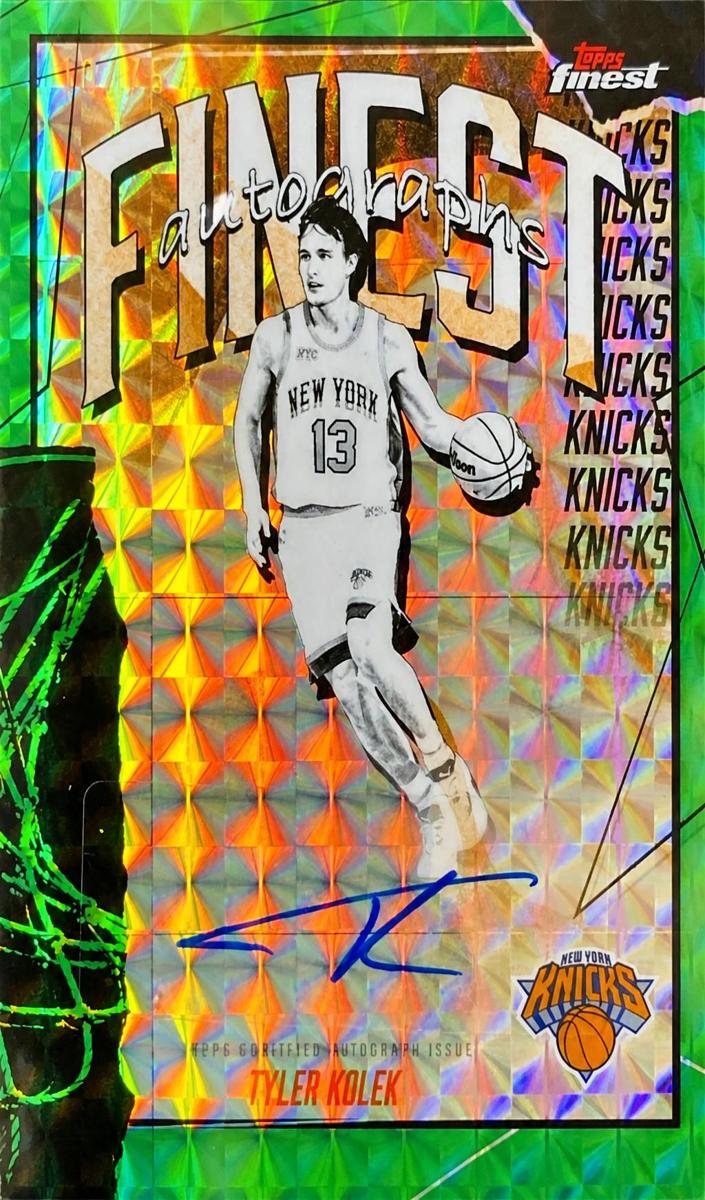 2025 Topps Finest Basketball Green Geometric Refractor Tyler Kolek #BA-TK