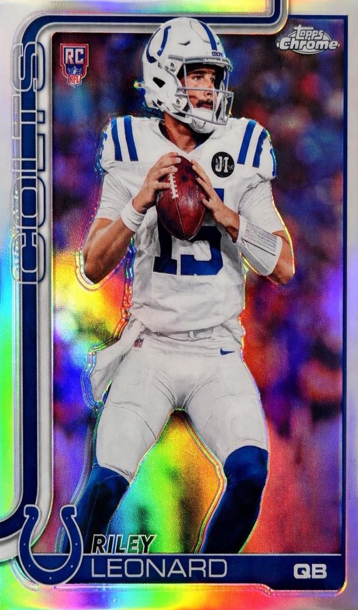 2025 Topps Chrome Football Refractor Riley Leonard #318 RAW Ungraded