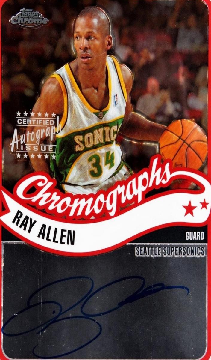 2003 Topps Chrome Basketball Ray Allen #CA-RA PSA 9
