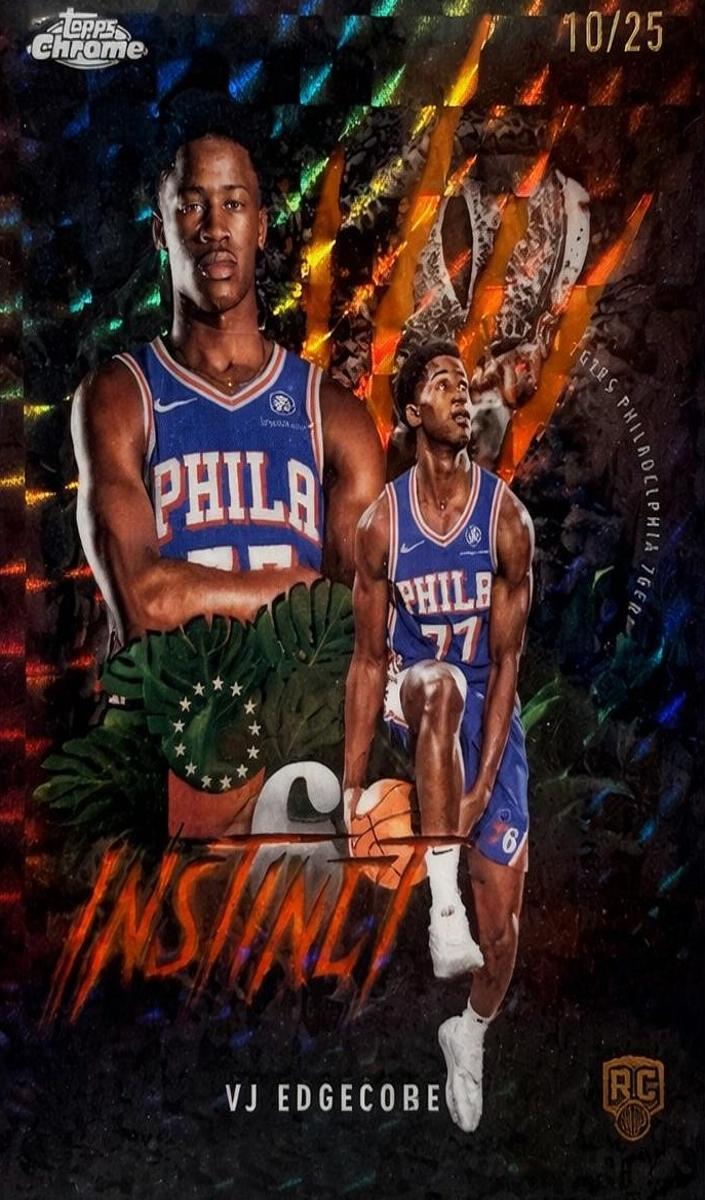 2025 Topps Chrome Basketball Geometric Orange Refractor VJ Edgecombe #INS-13