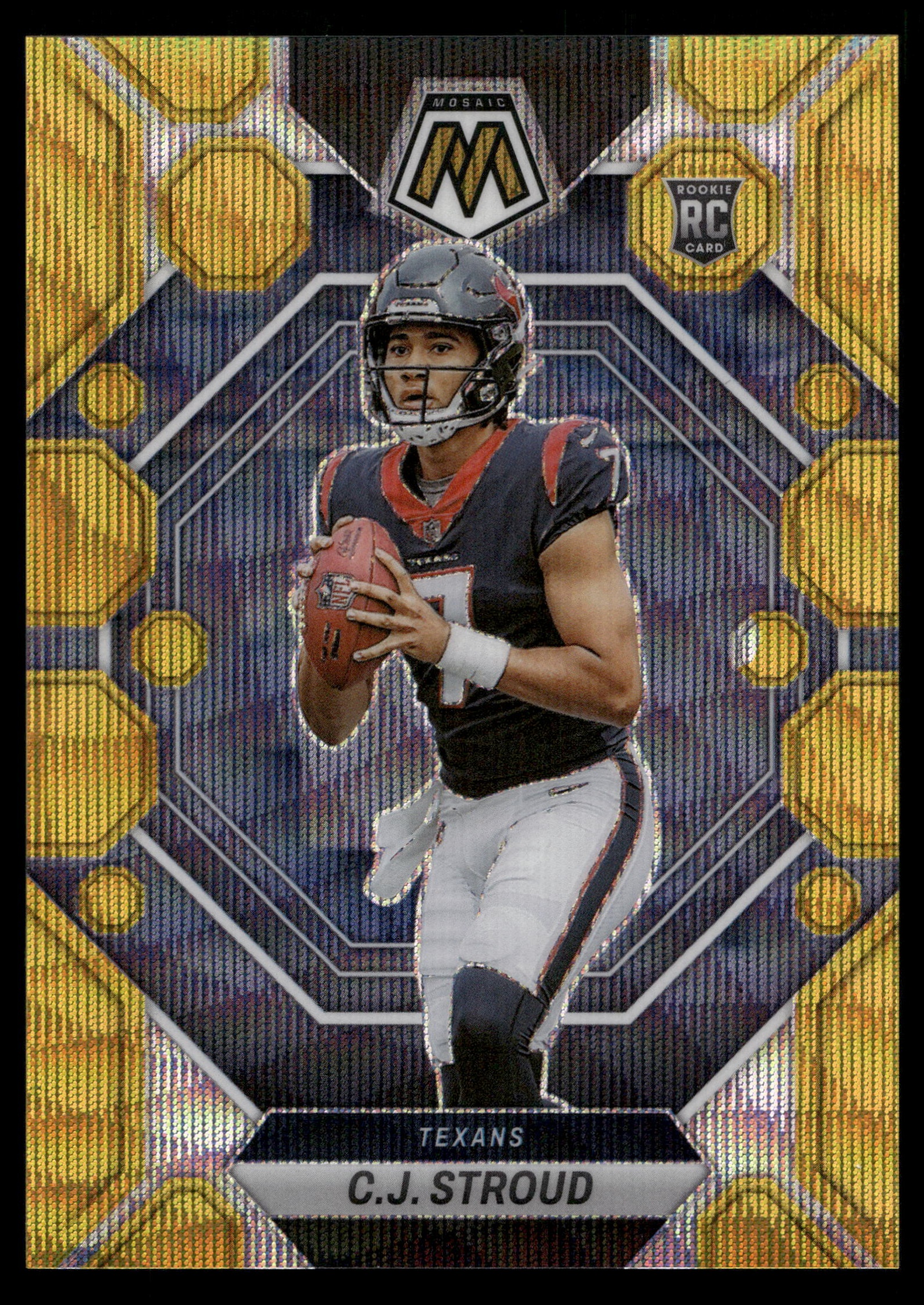 2023 Panini Mosaic Football Gold Wave C.J. Stroud #292 PSA 9