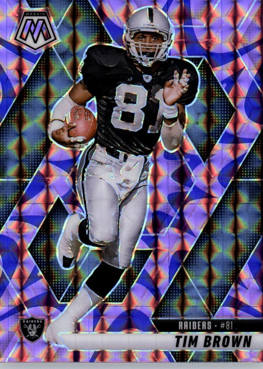 2025 Panini Mosaic Football Reactive Purple Tim Brown #139