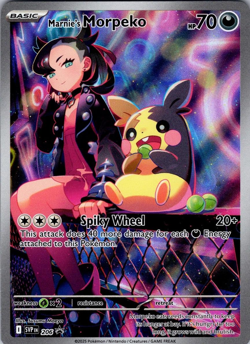 2025 Pokemon Scarlet & Violet Black Star Promos Marnie's Morpeko #206