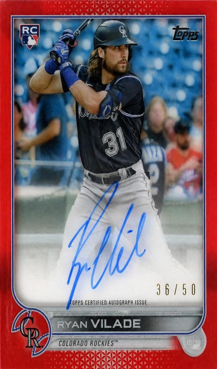 2022 Topps Clearly Authentic Baseball Red Ryan Vilade #CAA-RV