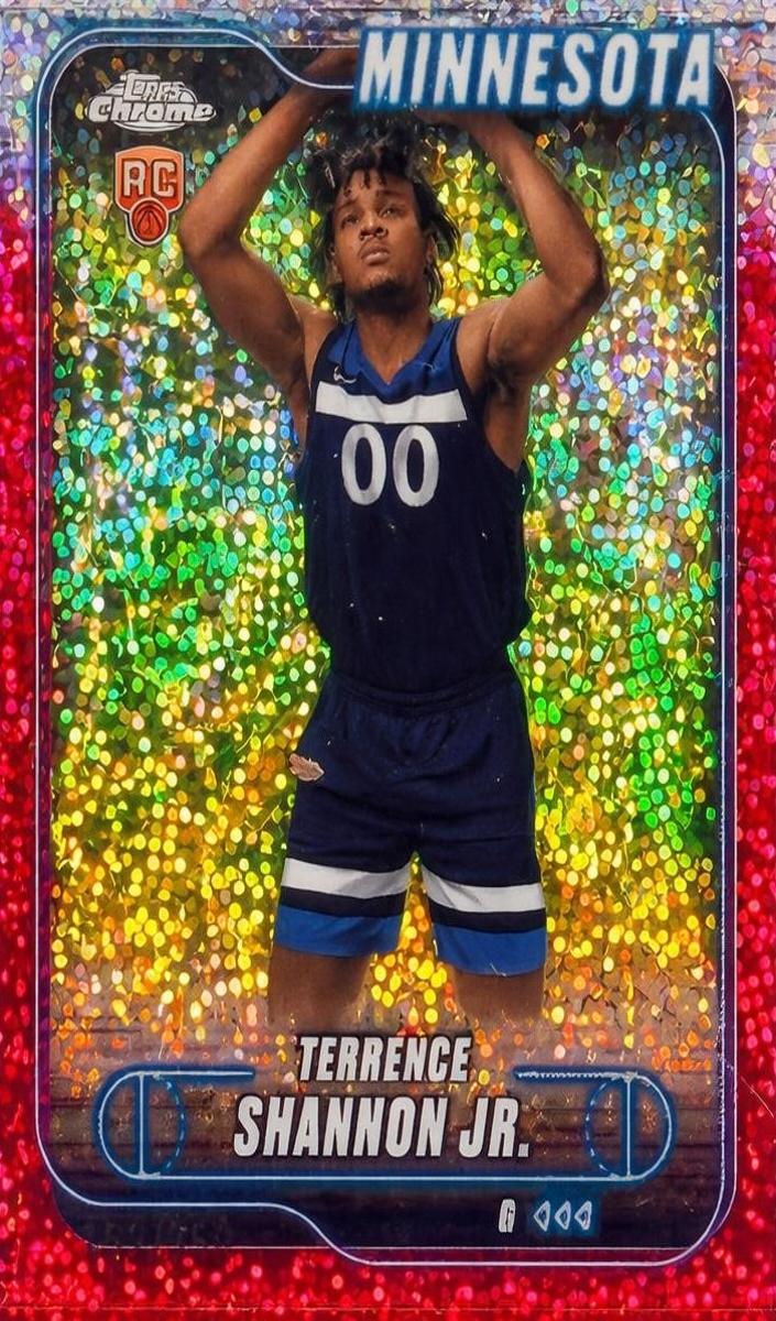 2024 Topps Chrome Basketball Magenta Speckle Refractor Terrence Shannon Jr. #105 PSA 6